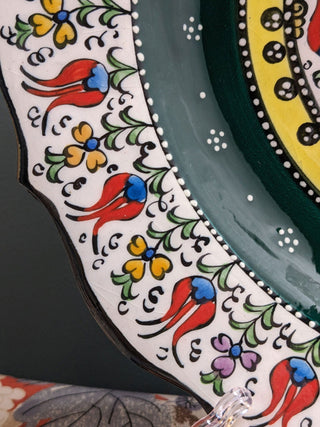 handpainted floral plate from Turkey -  - #tag1# - #tag2# - #tag3# - #tag4# - the Artful Accumulator's Vintage Boutique