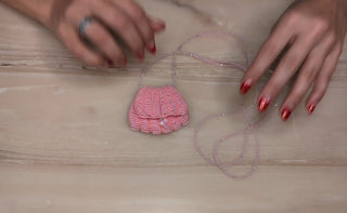 Collier amulette en perles faites à la main #9 Rose