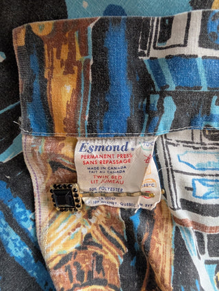 Bedsheet SET - Starwars - *1977* flat top & fitted Twin Sized Star Wars vintage made in Quebec