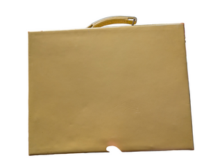 Leather Briefcase Goldenrod top grain cowhide vintage