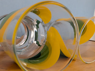Set of 2: Yellow and Green italian glassware drinkware
