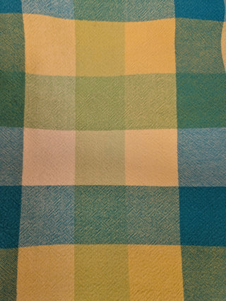 Elsie - rectangle tablecloth - yellow, green, turquoise squares