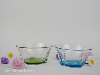 set of 2: green and blue ice cream dishes -  - #tag1# - #tag2# - #tag3# - #tag4# - the Artful Accumulator's Vintage Boutique