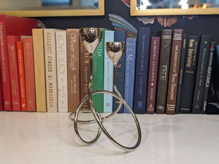 silver plated centerpiece votive candleholder with twisted stem base, holds two voitives -  - #tag1# - #tag2# - #tag3# - #tag4# - the Artful Accumulator's Vintage Boutique