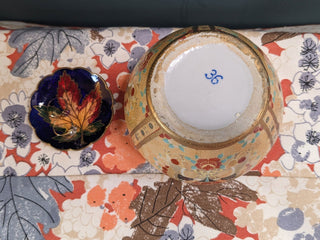 textured handpainted chinese decorative vase with peacocks -  - #tag1# - #tag2# - #tag3# - #tag4# - the Artful Accumulator's Vintage Boutique
