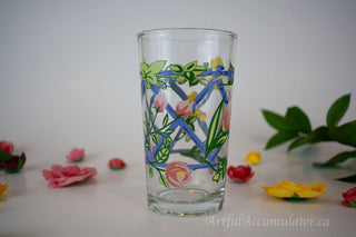 tumbler with roses & trelese, set of 2 -  - #tag1# - #tag2# - #tag3# - #tag4# - the Artful Accumulator's Vintage Boutique